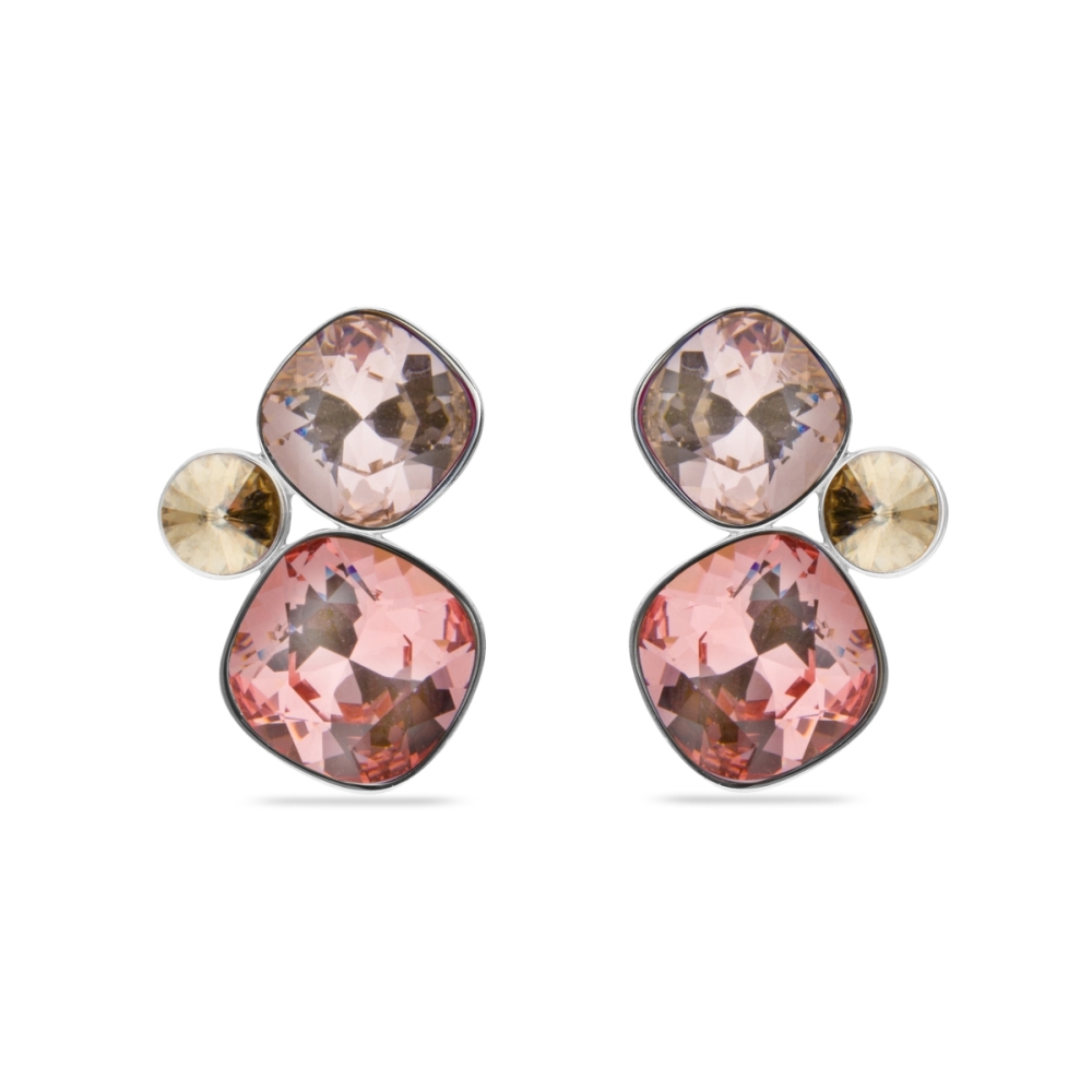 Náušnice se Swarovski Elements PARAISO K4470MIX1RP Rose Peach