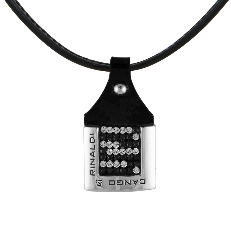 Cango & Rinaldi stříbročerný náhrdelník s Swarovski Elements jet