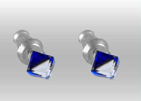 Náušnice Swarovski Elements modroměnivé 713864-bb, 4mm, pecky, bermuda blue
