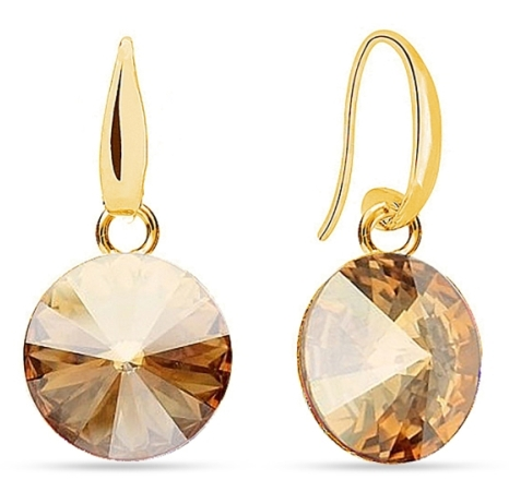 Náušnice se Swarovski Elements Candy gold KWG112212GS Gold Shadow