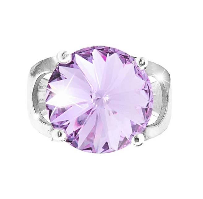 Prsten se Swarovski Elements Rivoli Violet 12 mm