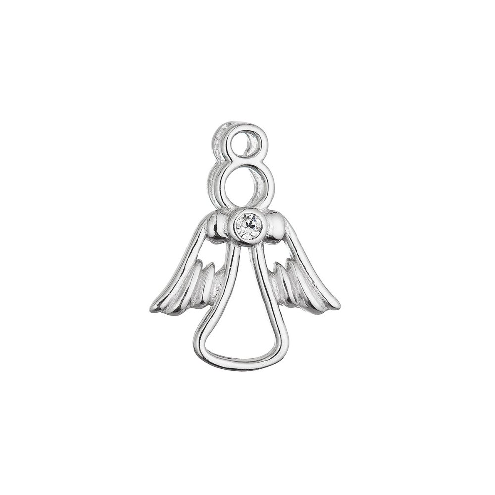 Stříbrný přívěsek anděl se zirkonem 14047.1