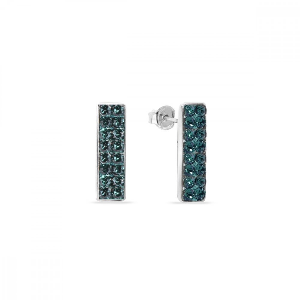 Levně Náušnice zelené se Swarovski Elements Radiance KFMP1EM Emerald