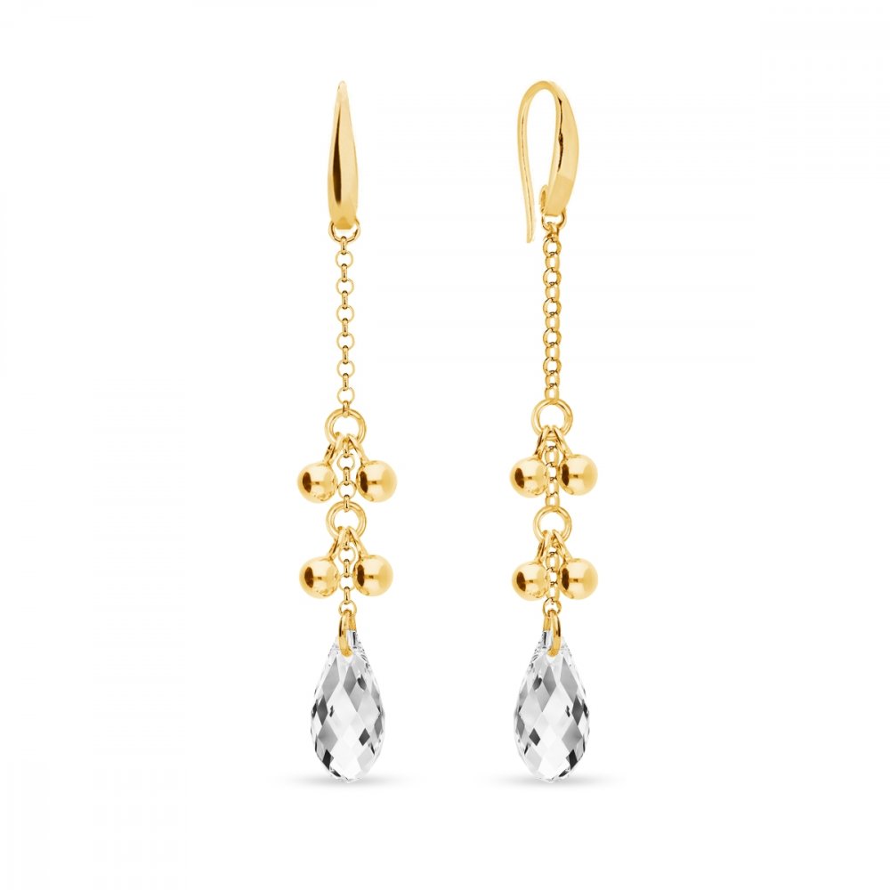 Levně Náušnice čiré se Swarovski Elements Triumph KWGROLO6010C Krystal