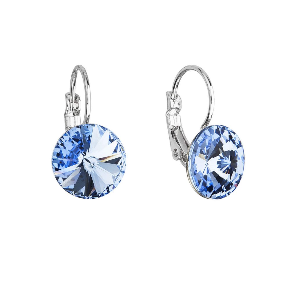 Náušnice Rivoli se Swarovski Elements Light Sapphire 12 mm