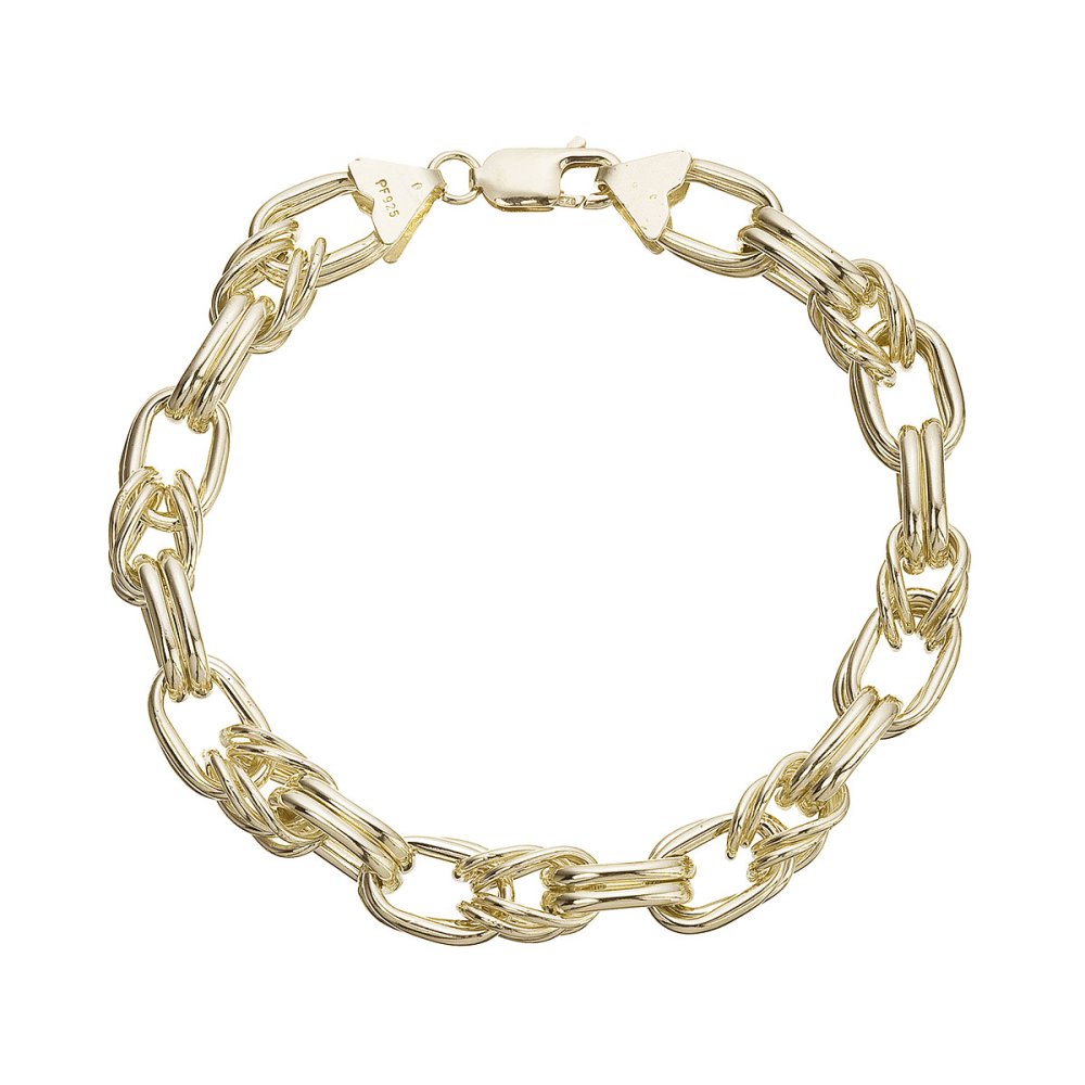 Elegantní masivní náramek pozlacený 73067