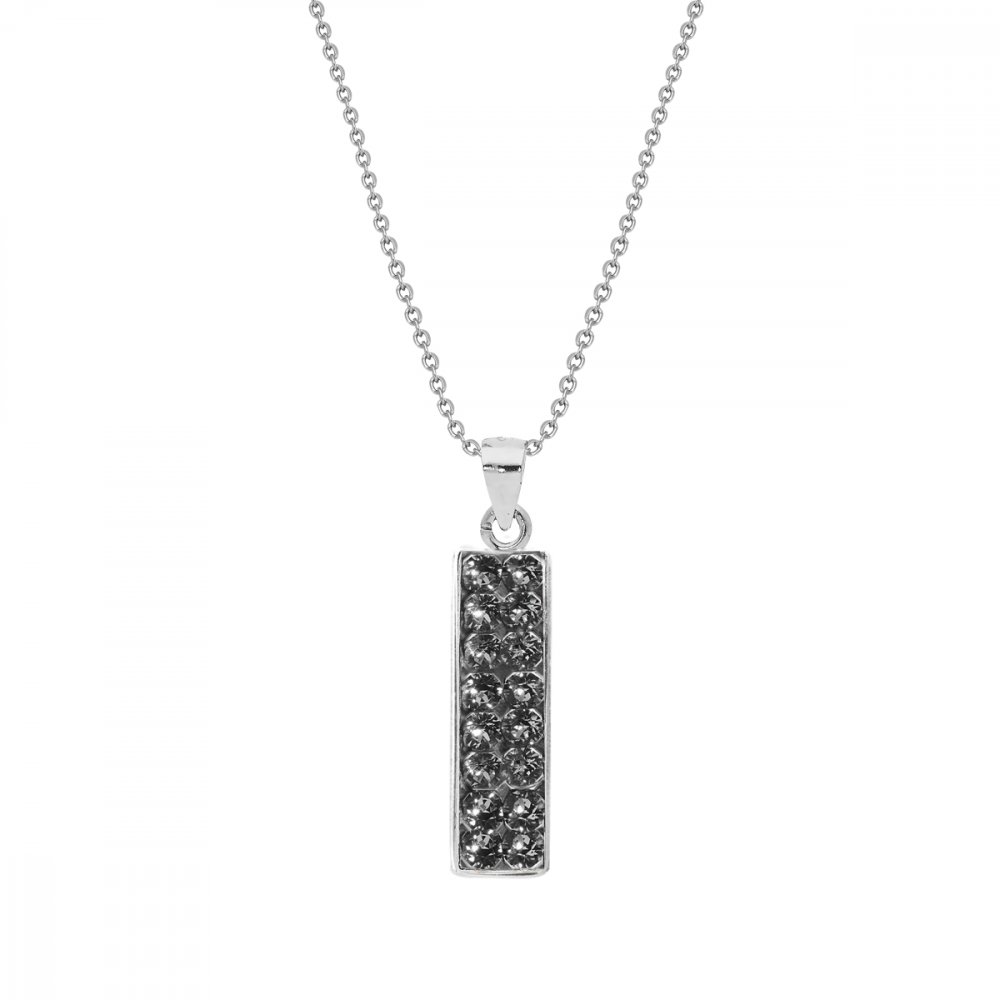 Náhrdelník šedý se Swarovski Elements Glow NFMP1SN Silver Night