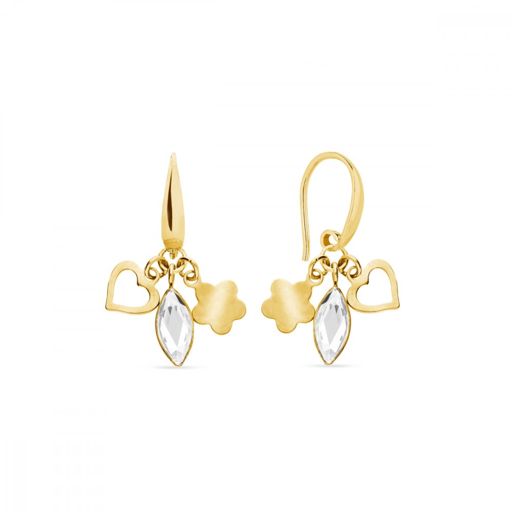 Náušnice čiré se Swarovski Elements Serenity KWGMIX2201C Krystal