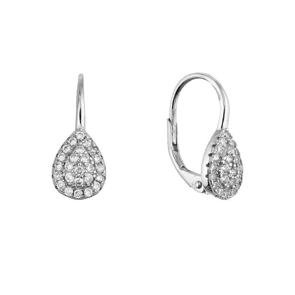 Stříbrné visací náušnice zdobené kapičky 11645.1