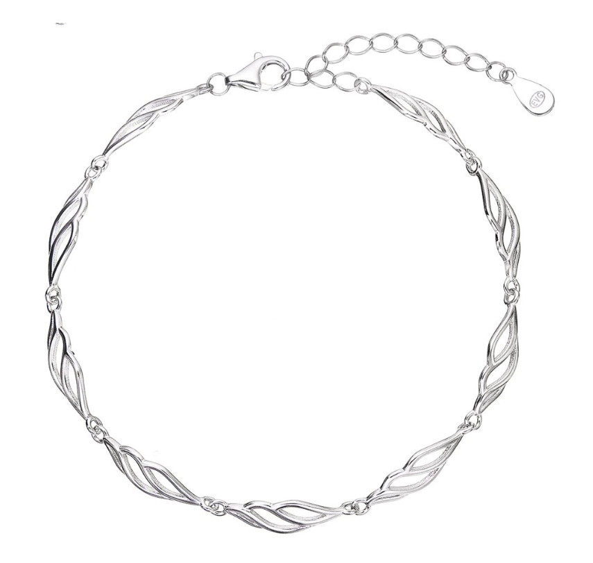 Stříbrný náramek lístečky 63020