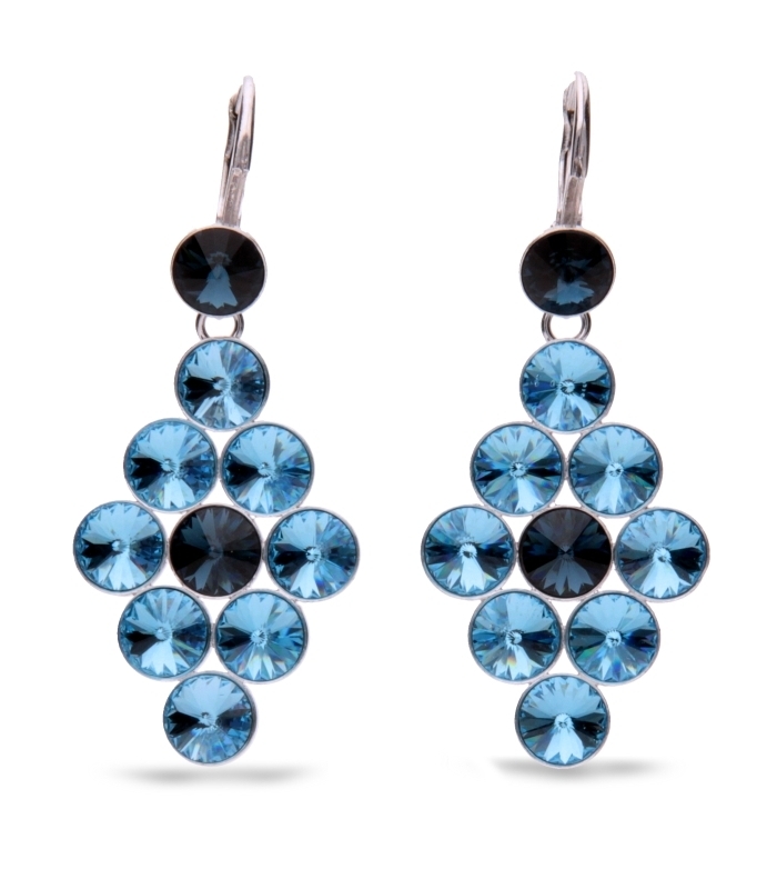 Náušnice se Swarovski Elements Aqua