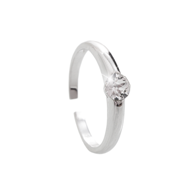 Prsten čirý se Swarovski Elements šaton Krystal
