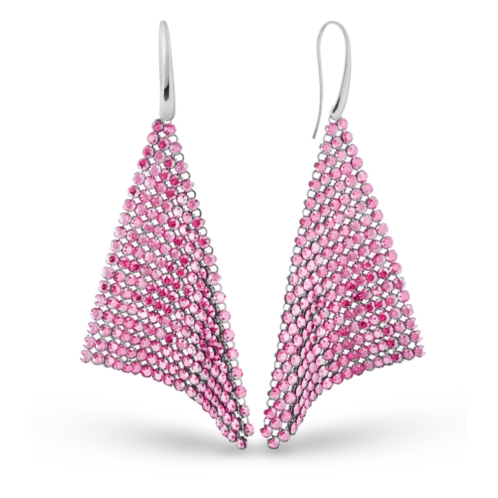 Náušnice se Swarovski Elements Chic KWMESH18R Rose