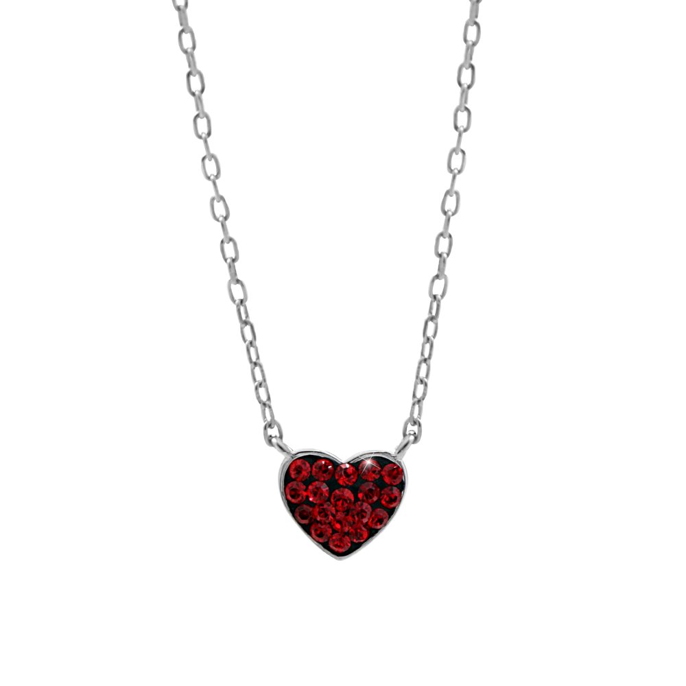 Stříbrný náhrdelník srdce se Swarovski Elements Siam