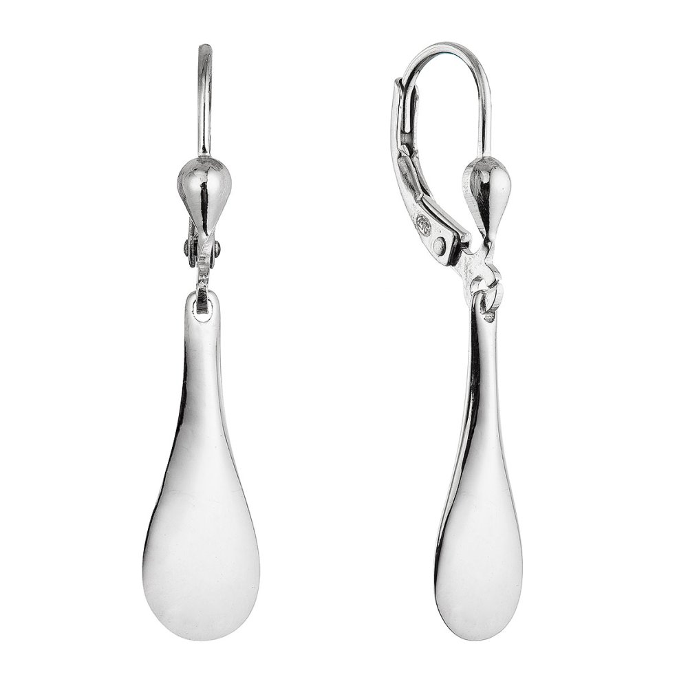 Stříbrné dlouhé visací náušnice kapky 61086
