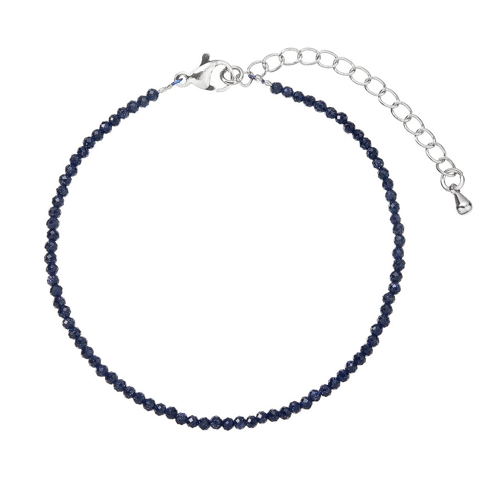 Levně Náramek s blue sandstone kameny 43055.3 ocel