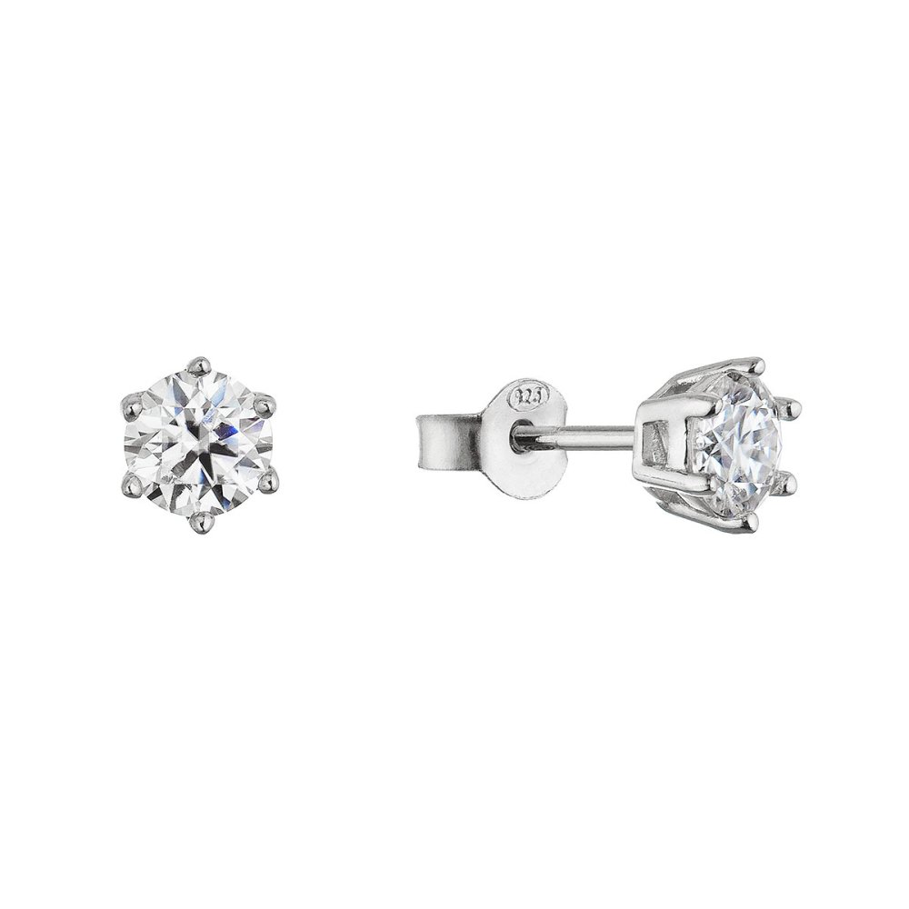 Stříbrné náušnice MIA 11M00001 moissanite