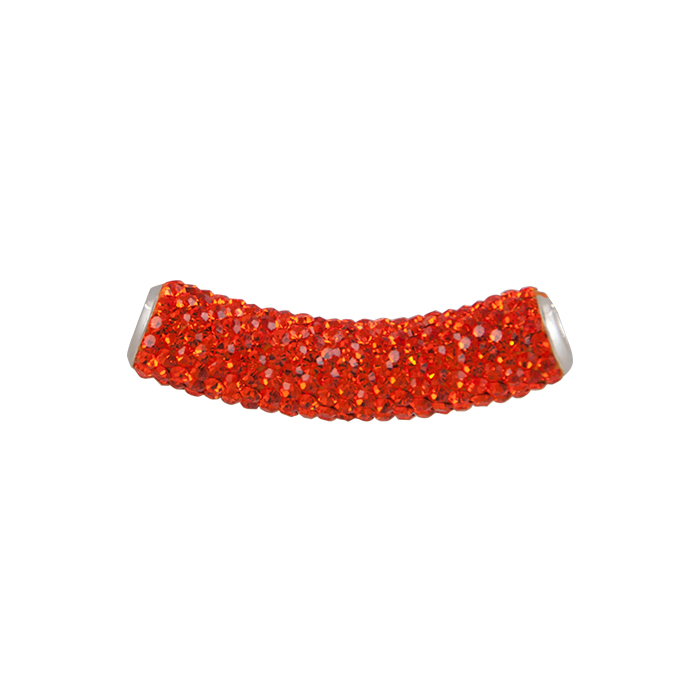 Levně Přívěsek průvlek trubička se Swarovski Elements Padparadscha