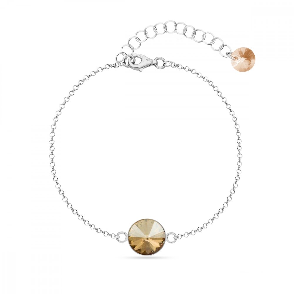 Náramek zlatý se Swarovski Elements Candy B1122SS47GS Gold Shadow
