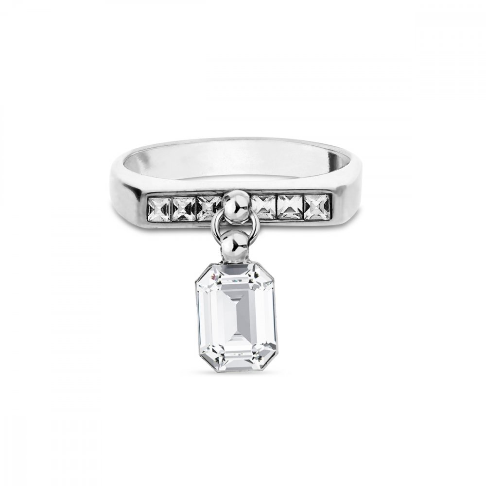 Prsten čirý se Swarovski Elements Royal PKK26028C Krystal 56