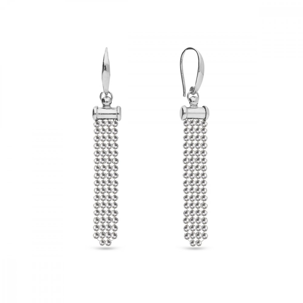 Náušnice čiré se Swarovski Elements Milky Way KWTFM4C Krystal