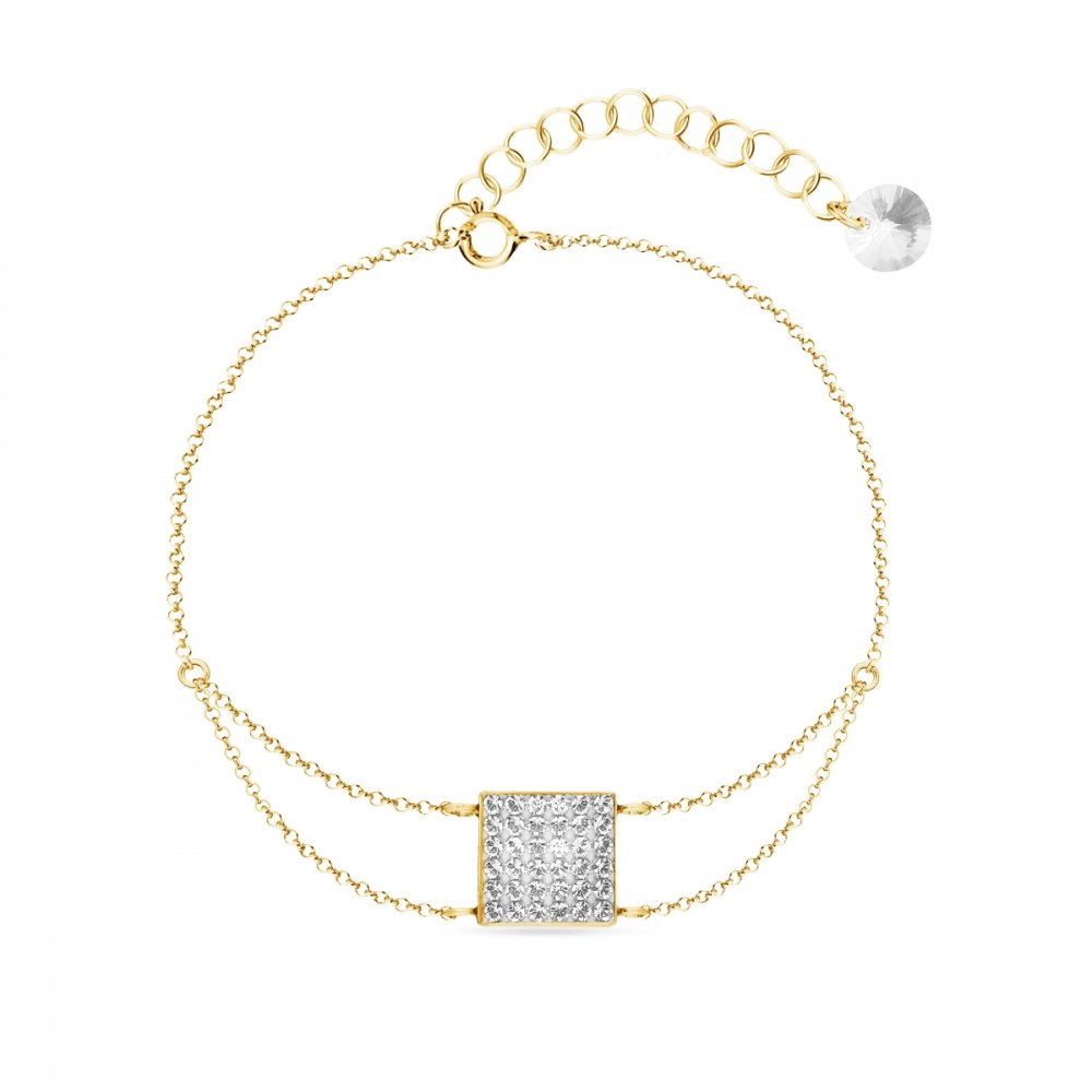 Náramek čirý se Swarovski Elements Kingdom BGROLOFM6C Krystal