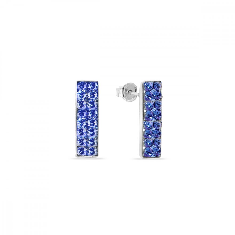 Náušnice modré se Swarovski Elements Radiance KFMP1SA Sapphire