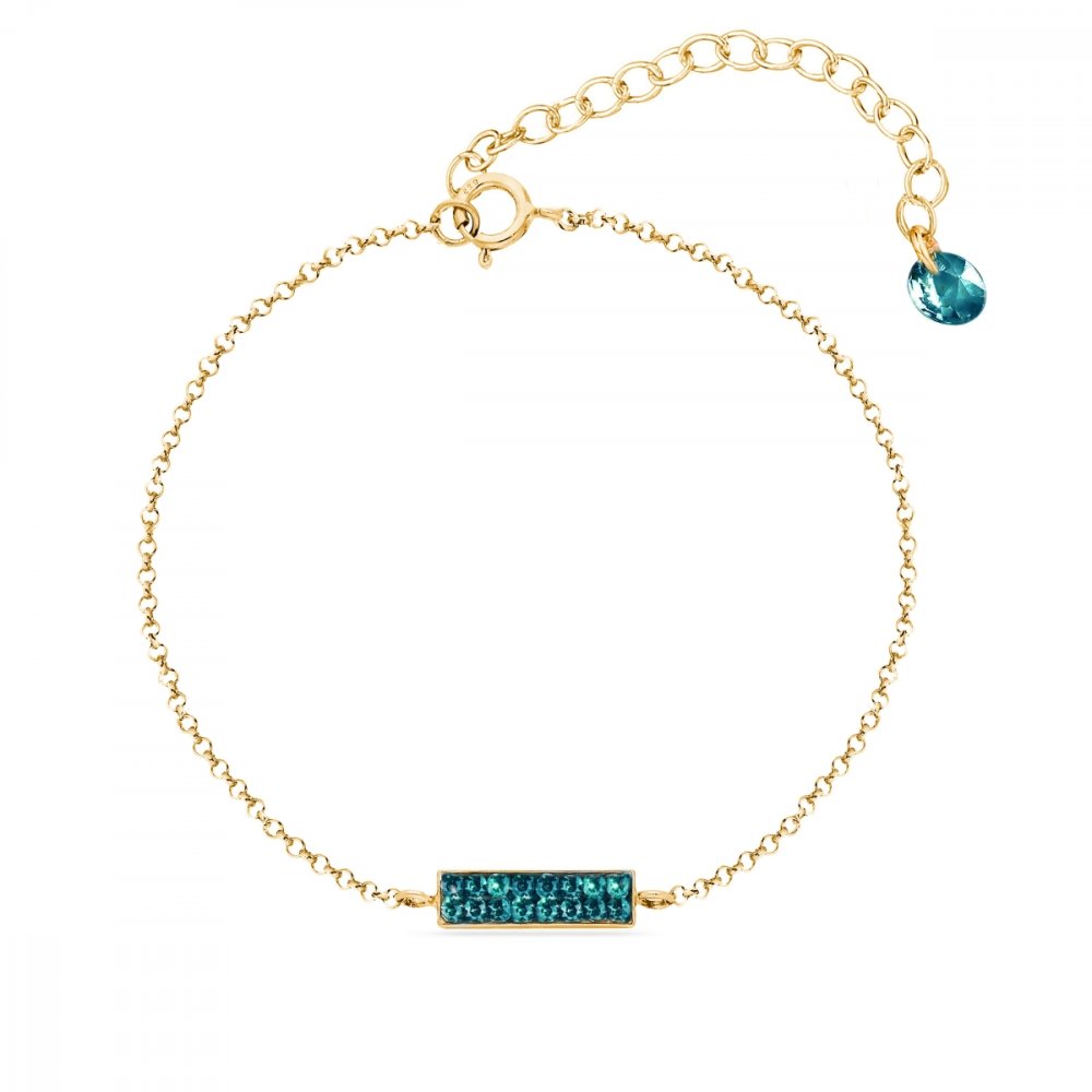 Náramek zelený se Swarovski Elements Radiance BGFMP1EM Emerald