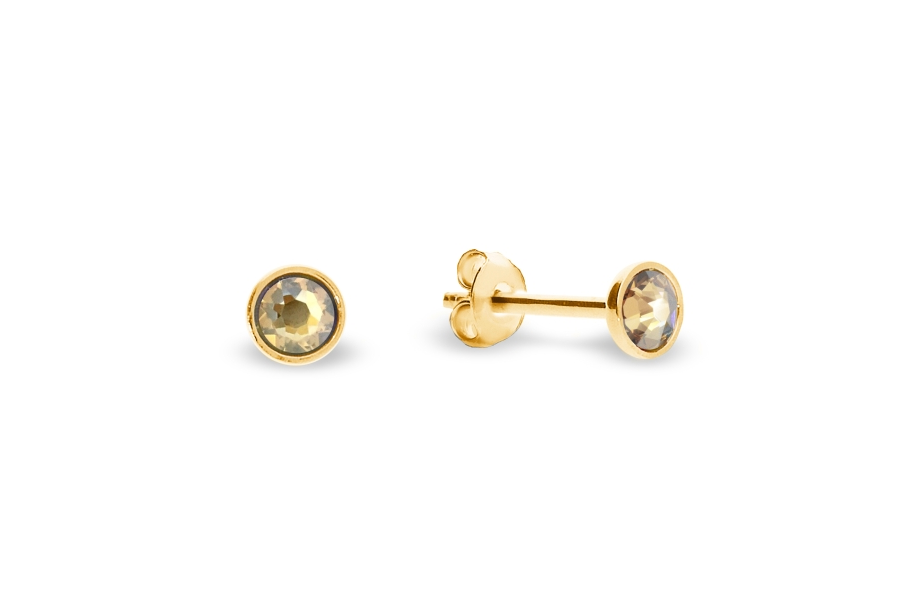 Náušnice zlaté se Swarovski Elements Pinpoint Studs KG2038SS10GS Golden Shadow