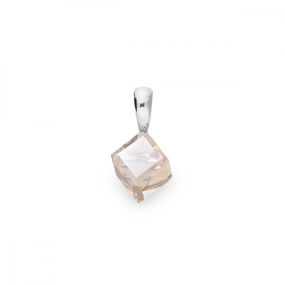 Přívěsek se Swarovski Elements Cube Small, krystal ve tavru krychle zlaté barvy