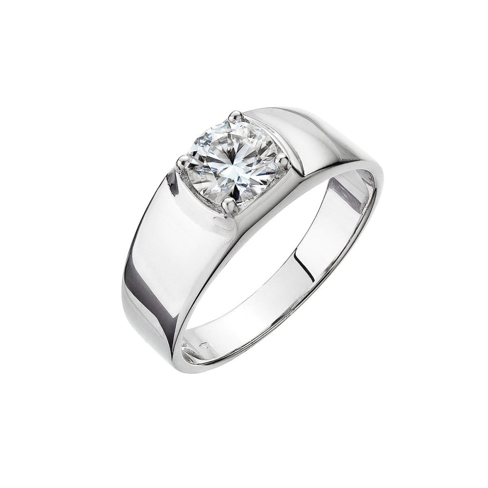 Stříbrný prsten LEO 15M00008 moissanite 56
