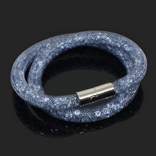 Náramek tmavě modrý Stardust s křišťály dvojitý