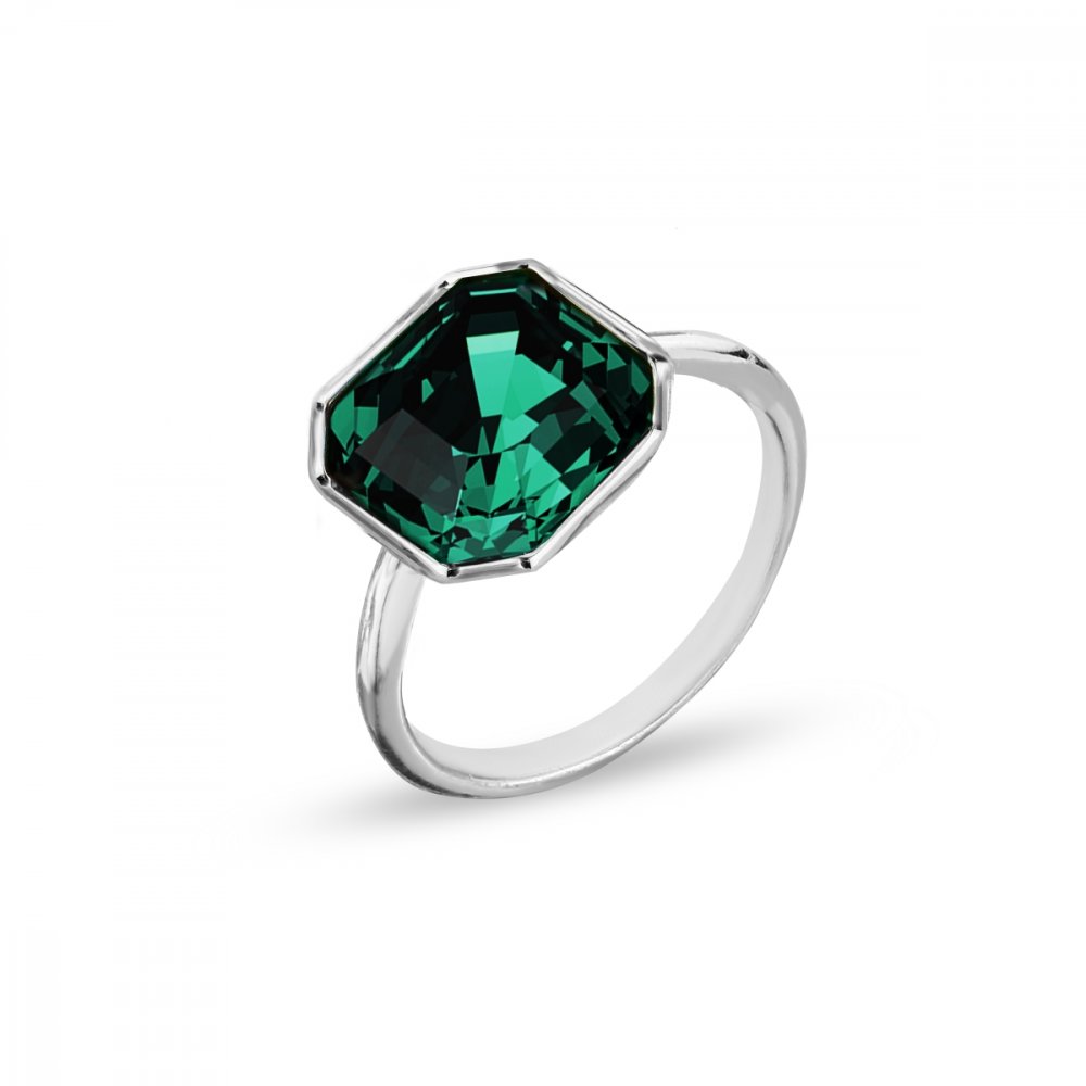 Prsten zelený se Swarovski Elements Imperial P448010EM Emerald 56