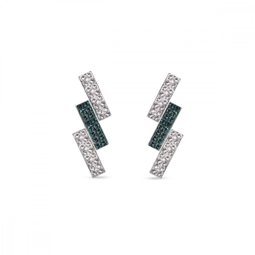Náušnice zelené se Swarovski Elements Moonlight KFMP3CEM Emerald