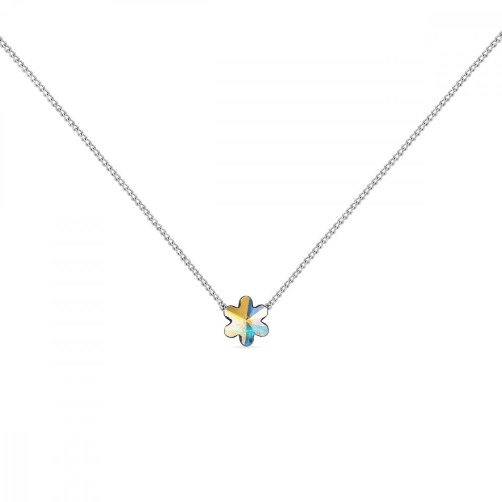 Náhrdelník duhový se Swarovski Elements Fleurette NLANM28265AB