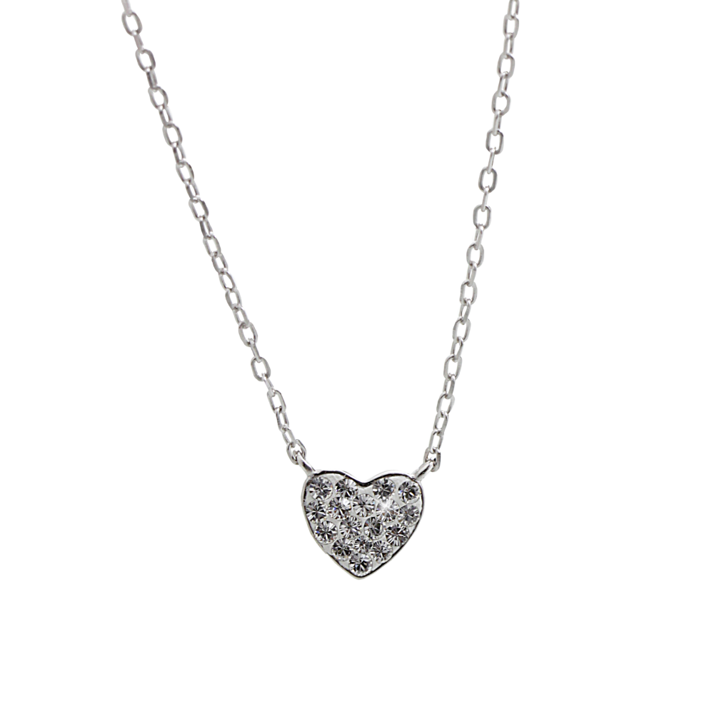 Náhrdelník čirý se Swarovski Elements Srdce Krystal