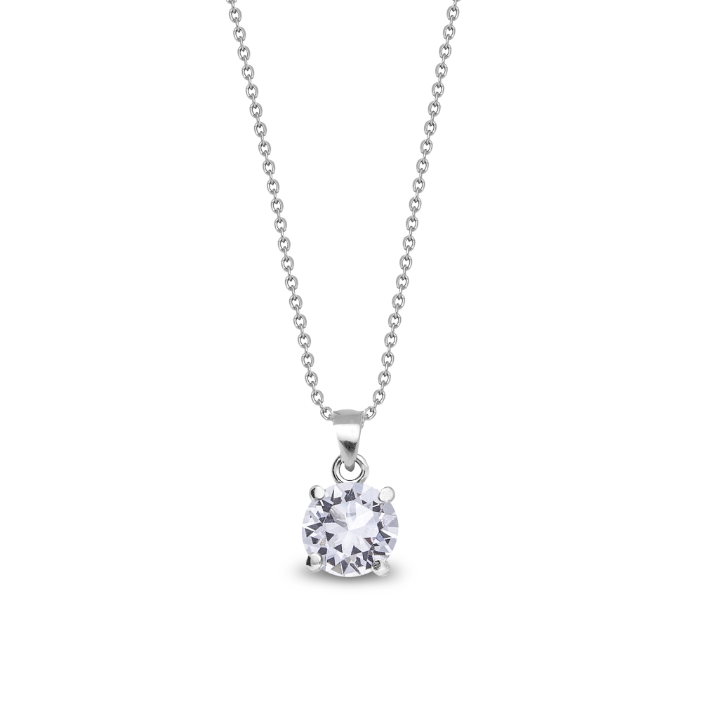 Levně Náhrdelník čirý se Swarovski Elements Ronda NP1088SS39C Krystal