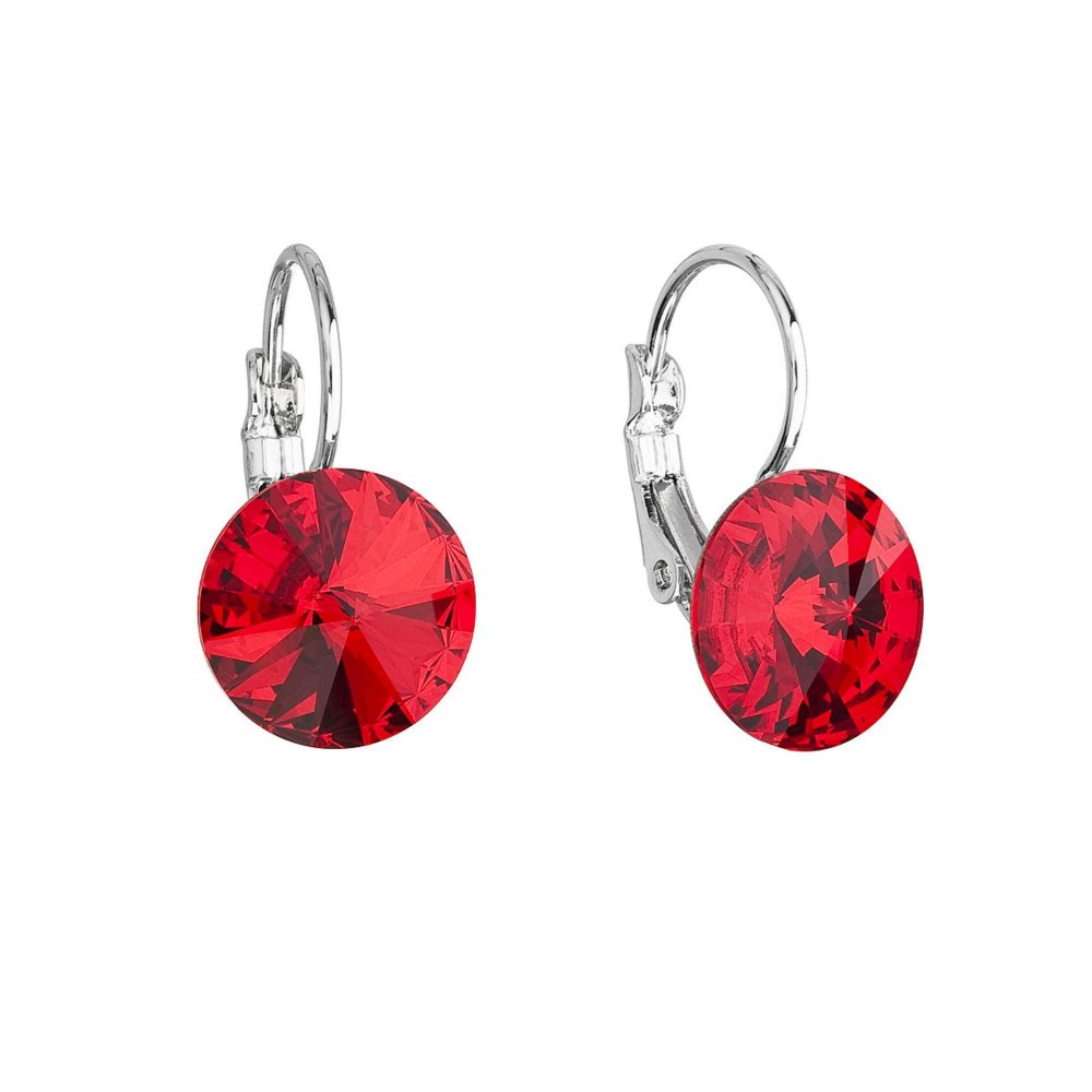 Náušnice Rivoli se Swarovski Elements Light Siam 12 mm