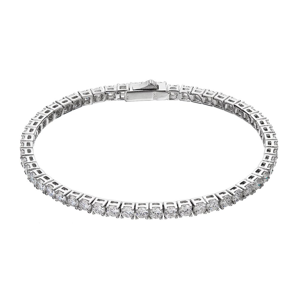 Stříbrný tenisový náramek ALEX 13M00004 moissanite 17 cm