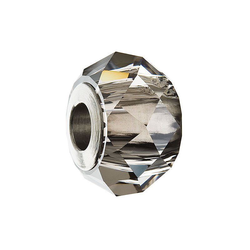 Přívěsek šedý se Swarovski Elements křišťálový ovál 34116.3 Satin (Black Diamond)