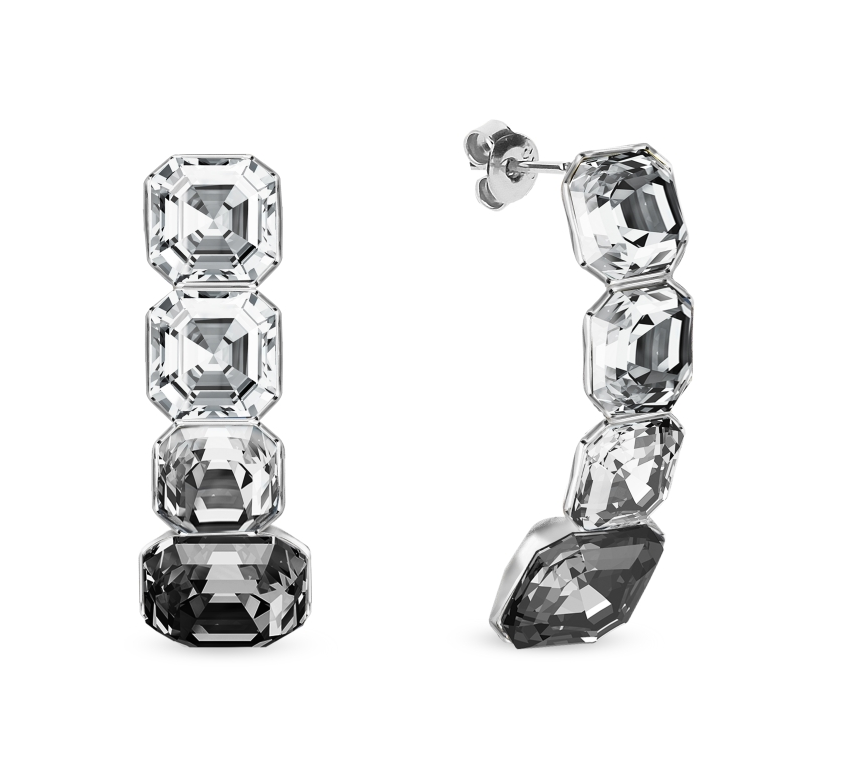 Náušnice černé se Swarovski Elements Imperial KT44804CSN Silver Night