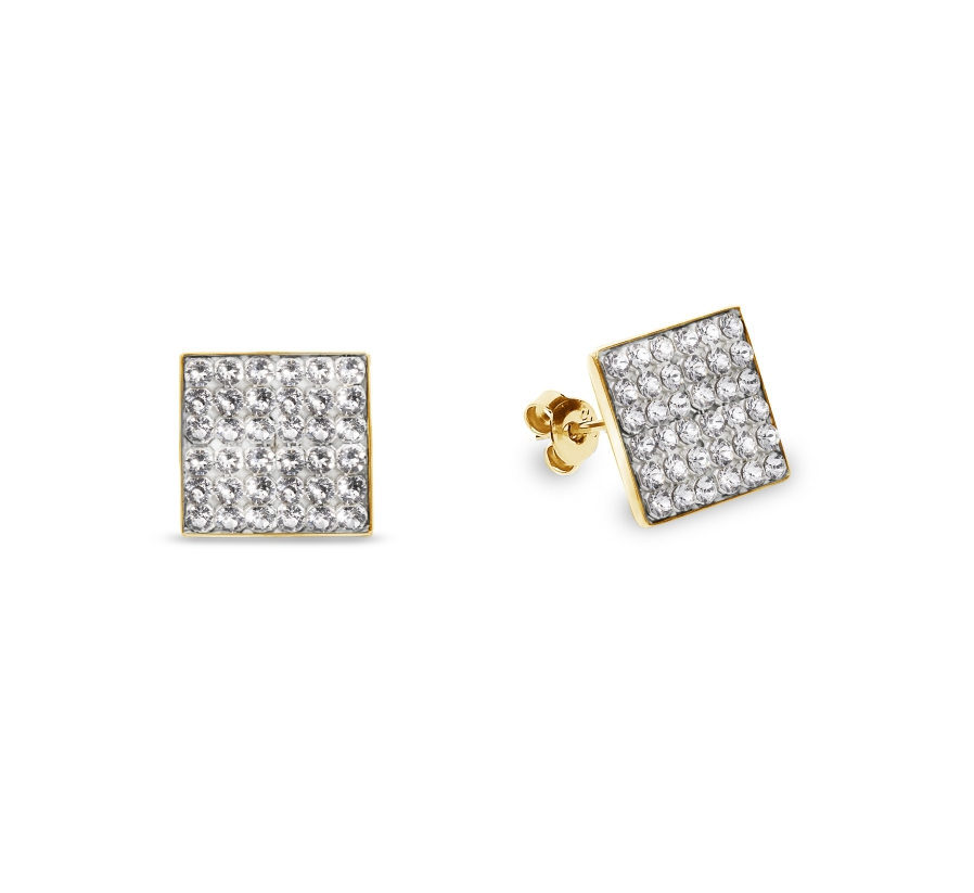 Náušnice čiré se Swarovski Elements Kingdom Studs KGFM6C Krystal