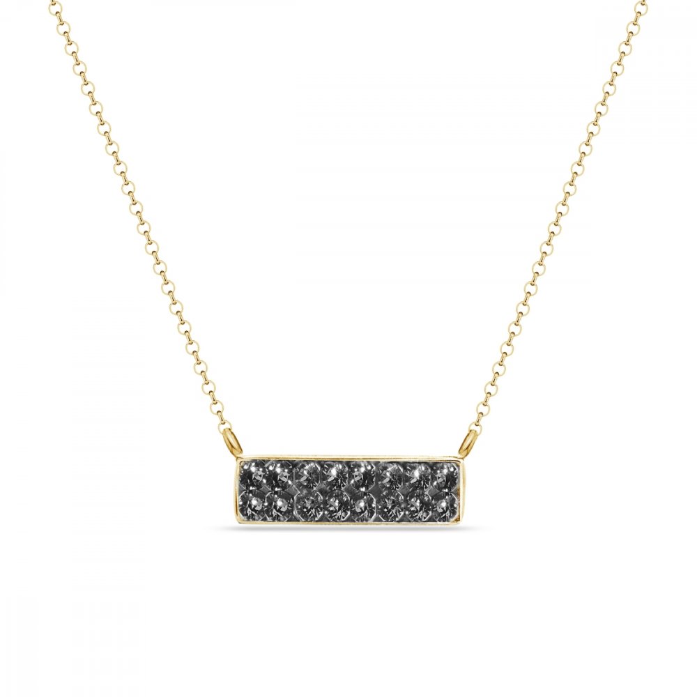 Náhrdelník šedý se Swarovski Elements Radiance NGFMP2SN Silver Night