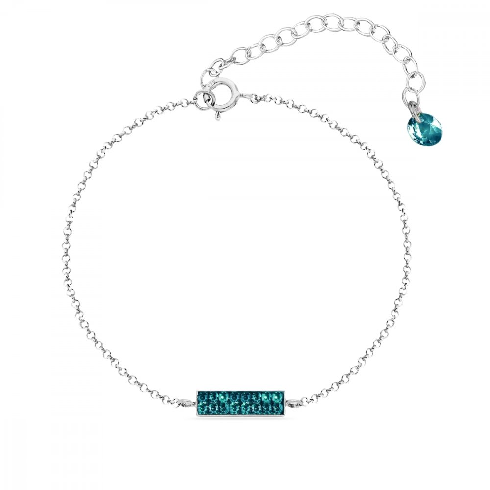 Náramek zelený se Swarovski Elements Radiance BFMP1EM Emerald