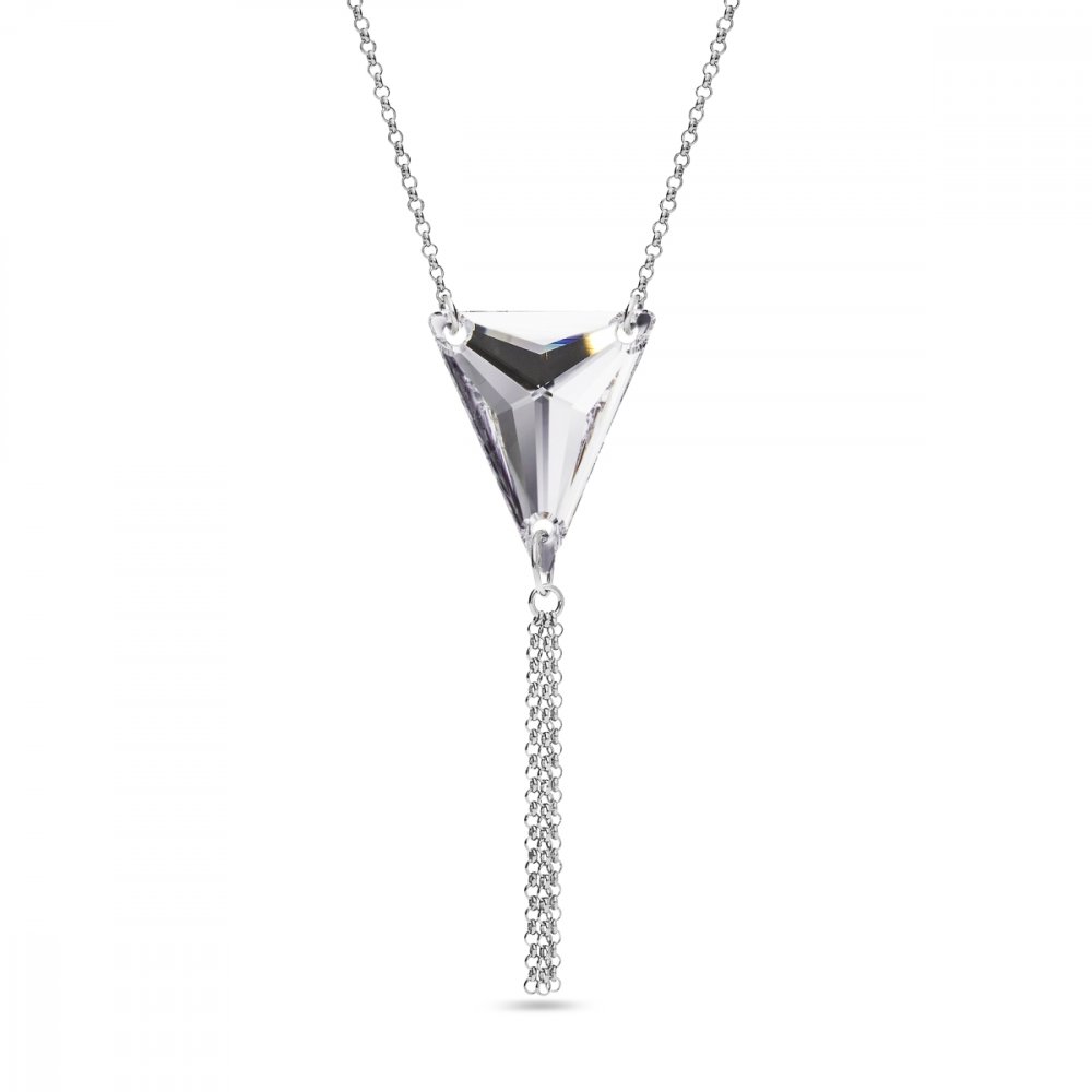 Náhrdelník čirý se Swarovski Elements Trident N327118C Krystal