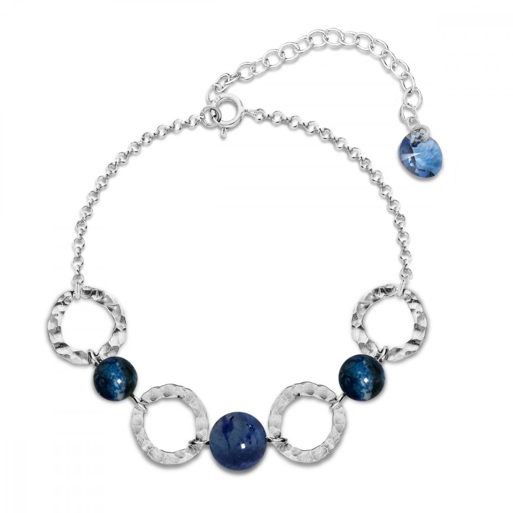 Levně Náramek tmavě modrý Wing B6690CB8BLA Capri Blue