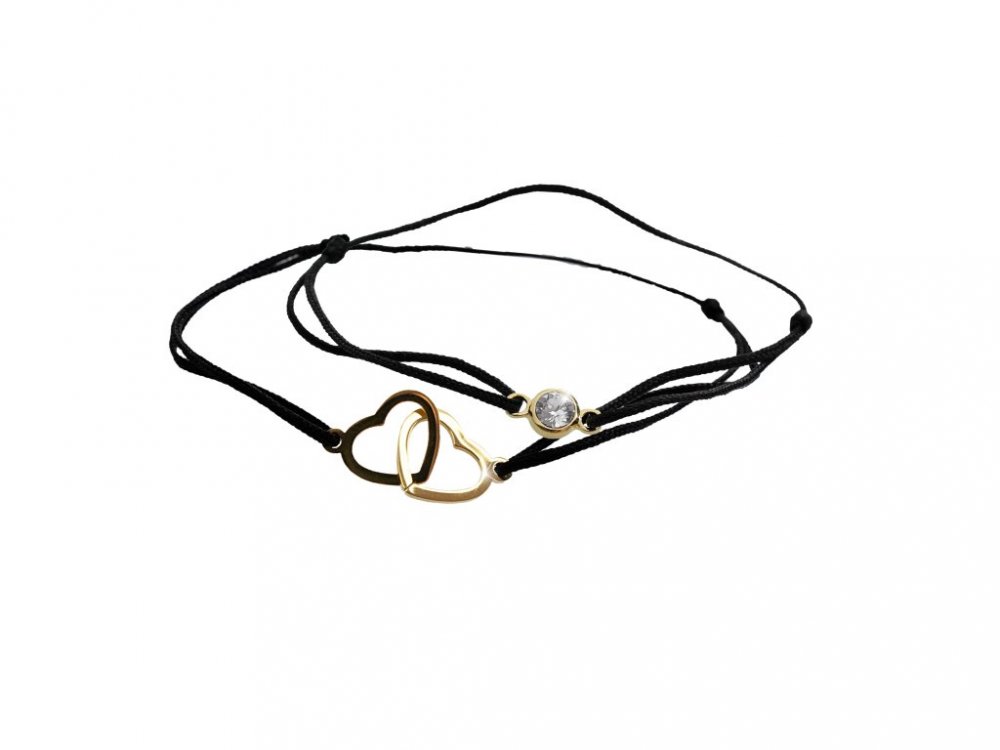 Sada náramků se srdíčky a krystalem Swarovski Elements Krystal