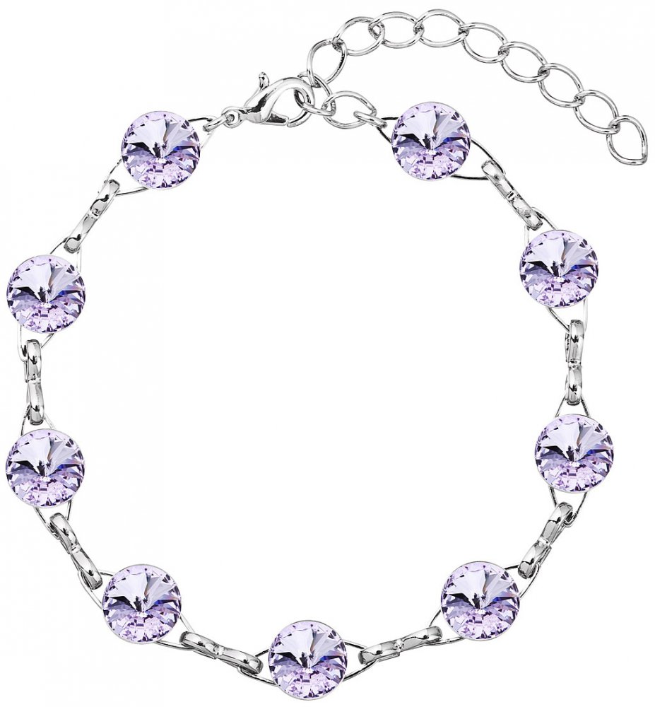 Náramek fialový Rivoli se Swarovski Elements Violet 8 mm