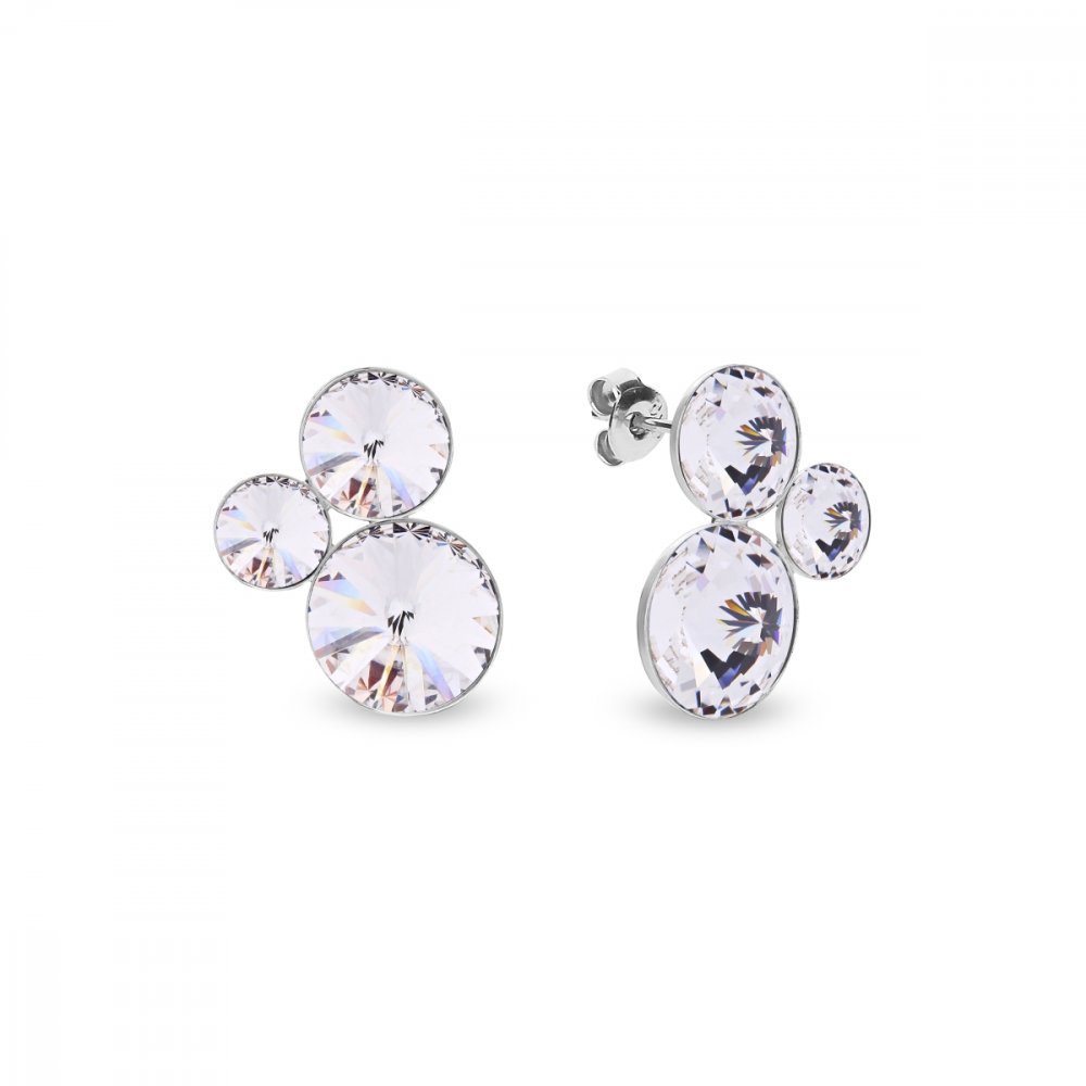 Stříbrné náušnice čiré se Swarovski Elements Sweetie K11223C Krystal