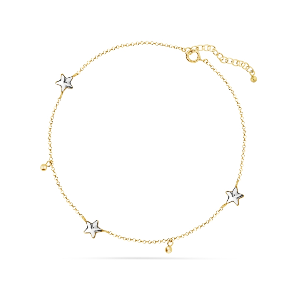 Řetízek na nohu čirý se Swarovski Elements Vilo BAG28163C